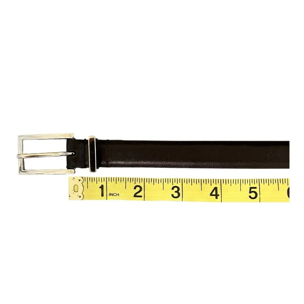 Calvin Klein Leather Belt Women S Black CK Logo Classic Preppy Minimalist Office